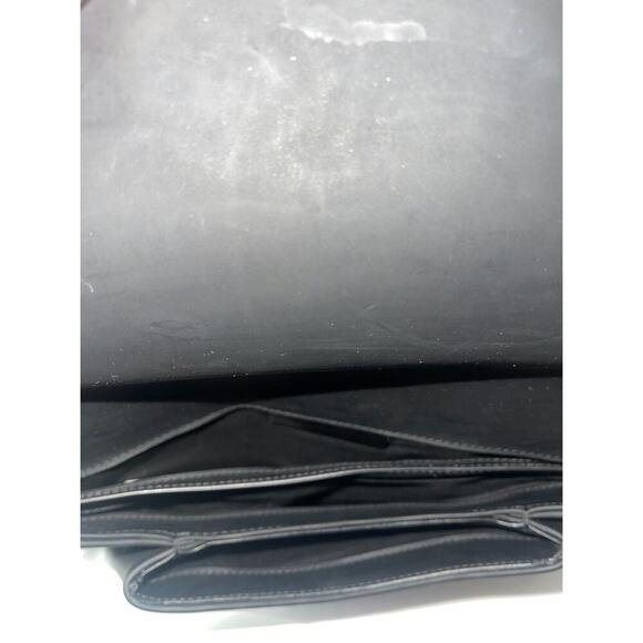 Givenchy Black Leather Envelope Clutch with Gold Logo - Picture 3 of 6